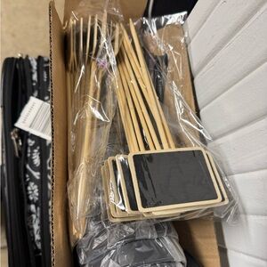 Wooden Chalkboard Garden Stakes